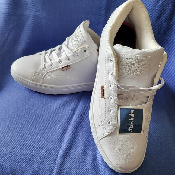 Levi's mens Jeffrey 501 tumbled ul white, tan low top casual shoes. - Picture 3 of 11